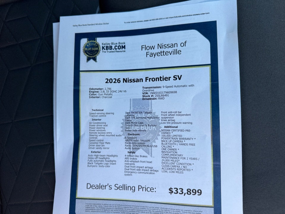 2026 Nissan Frontier Crew Cab SV 4x2