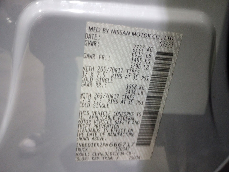 2023 Nissan Frontier Crew Cab PRO-4X 4x4