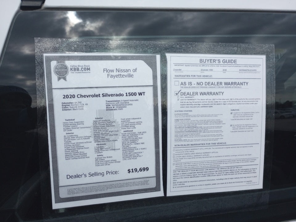 2020 Chevrolet Silverado 1500 2WD Regular Cab Long Bed WT