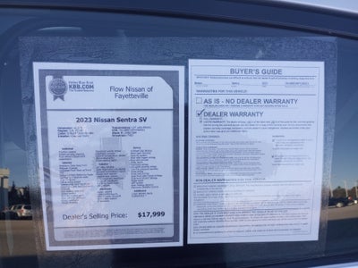 2023 Nissan Sentra SV Xtronic CVT