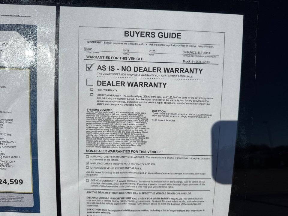 2026 Nissan Kicks SV