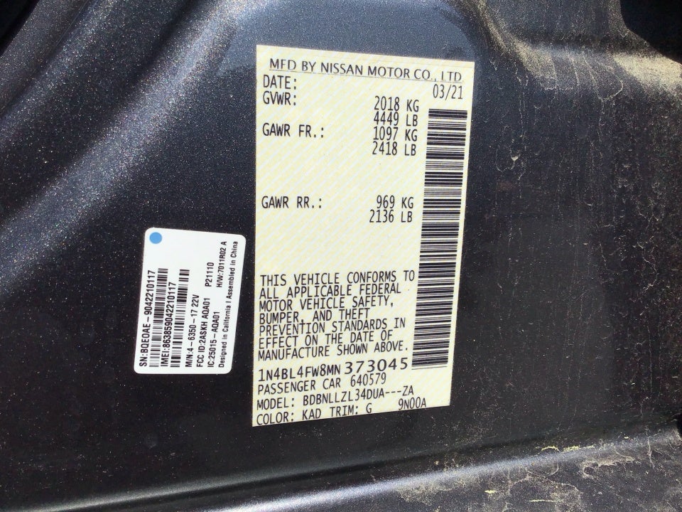 2021 Nissan Altima Platinum Intelligent AWD