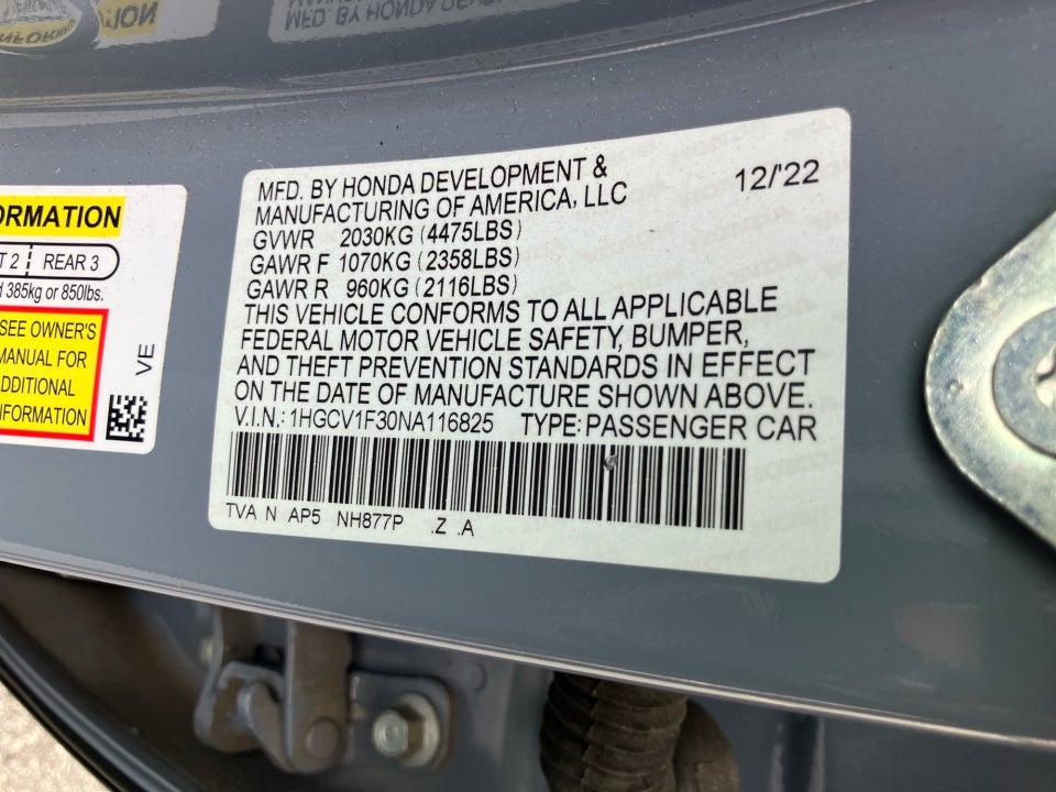 2022 Honda Accord Sport