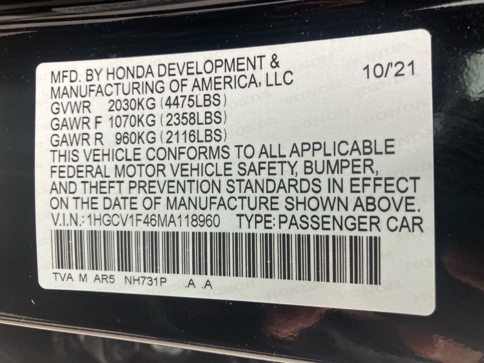 2021 Honda Accord Sport Special Edition