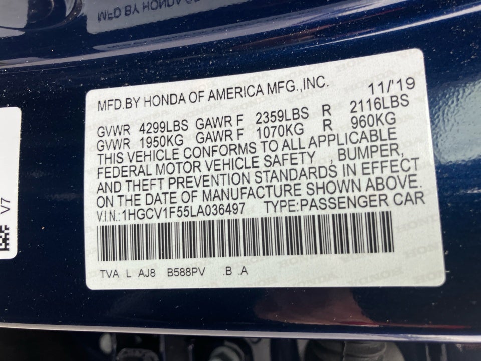 2020 Honda Accord EX-L