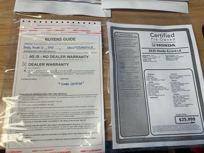 2025 Honda Accord Sedan LX