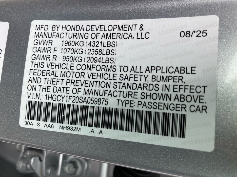 2025 Honda Accord Sedan LX