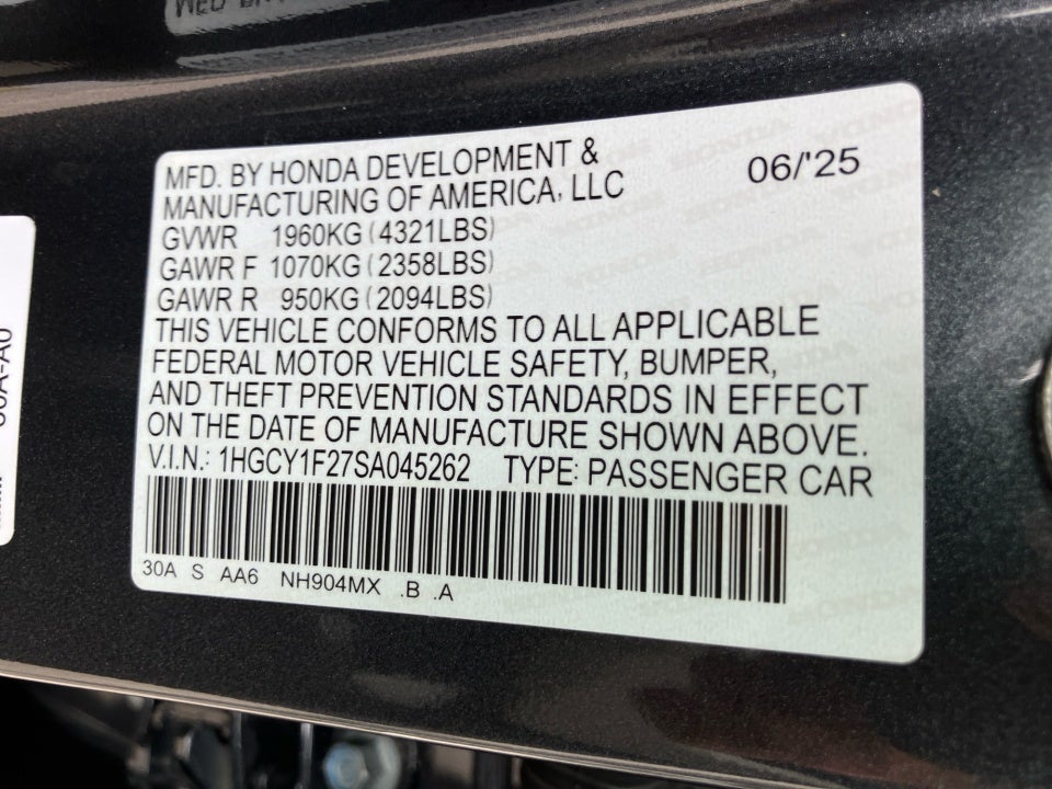 2025 Honda Accord Sedan LX