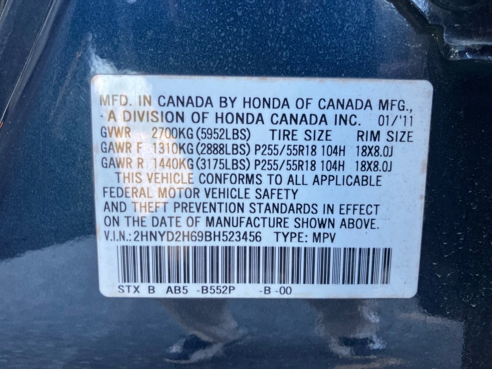 2011 Acura MDX Technology Package