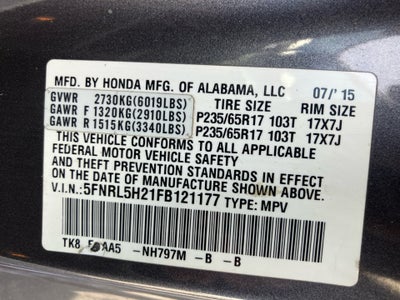 2015 Honda Odyssey LX