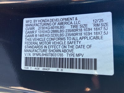 2026 Honda Odyssey EX-L