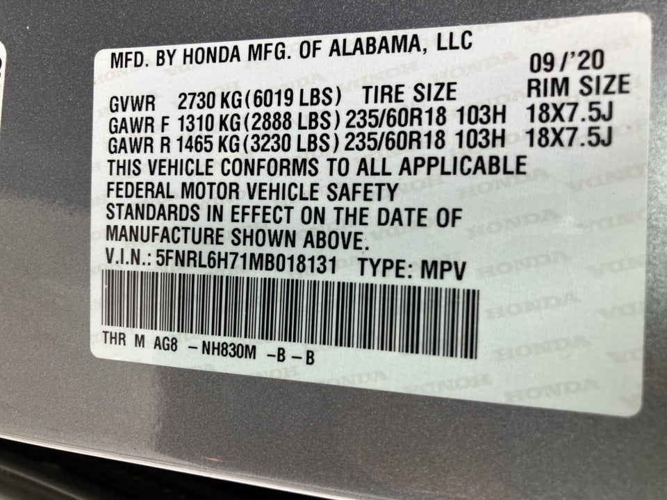 2021 Honda Odyssey EX-L