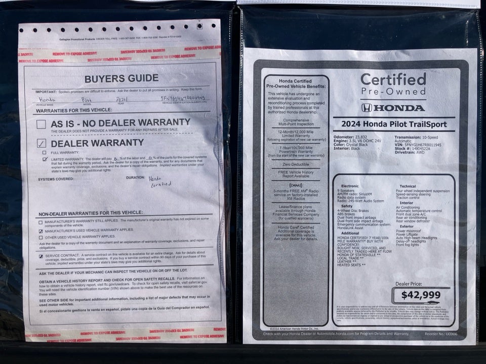 2024 Honda Pilot TrailSport