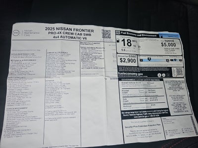 2025 Nissan Frontier Crew Cab PRO-4X 4x4