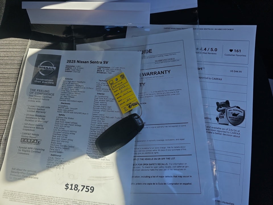 2025 Nissan Sentra SV