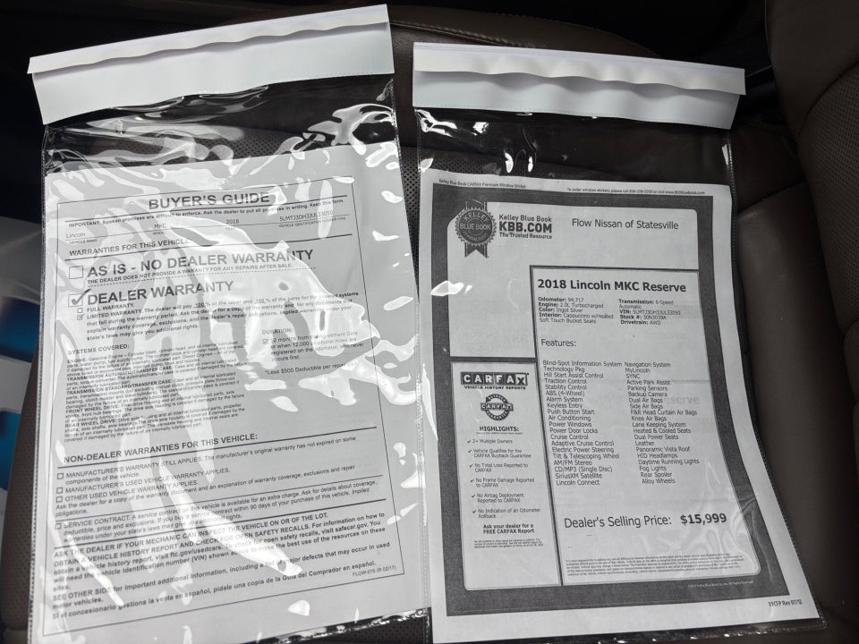 2018 Lincoln MKC Reserve