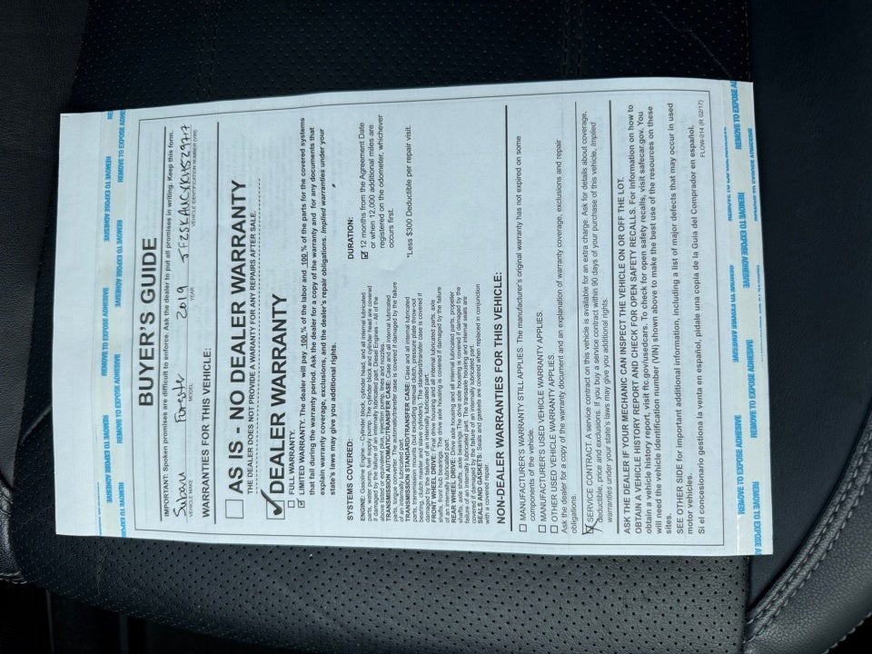 2019 Subaru Forester Limited