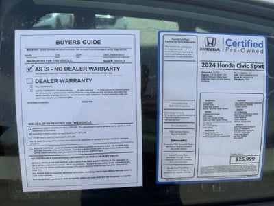 2024 Honda Civic Hatchback Sport