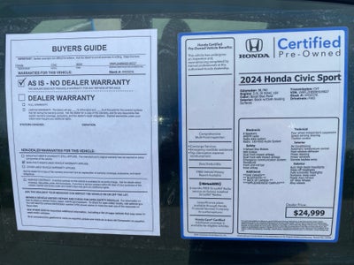 2024 Honda Civic Hatchback Sport