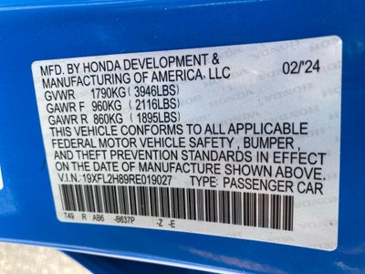 2024 Honda Civic Hatchback Sport