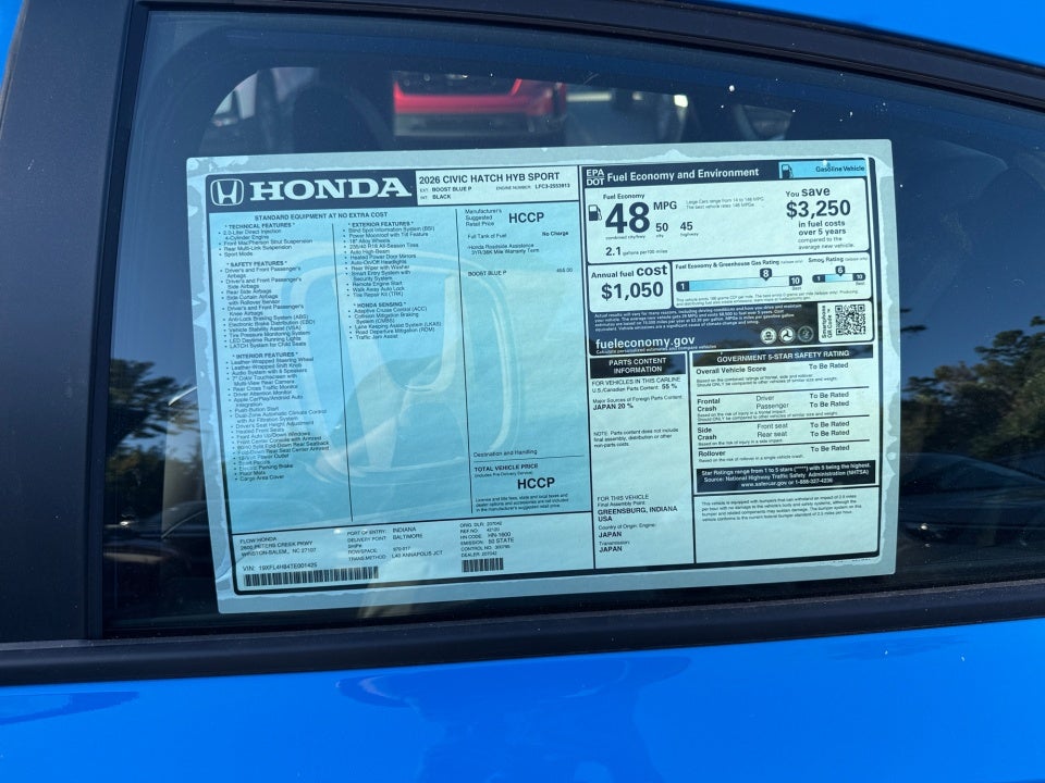 2026 Honda Civic Hybrid Sport