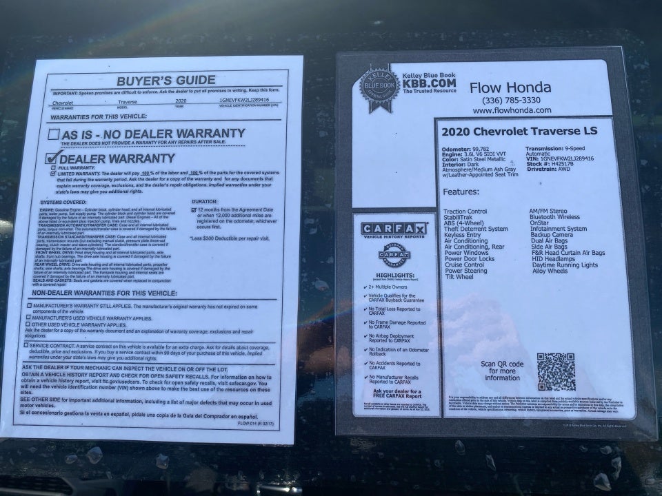 2020 Chevrolet Traverse AWD LS