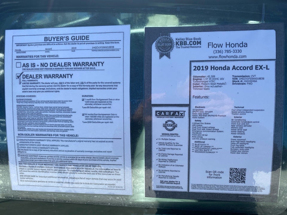 2019 Honda Accord EX-L