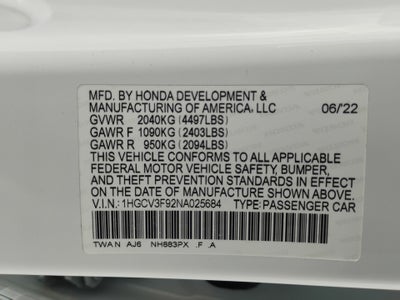 2022 Honda Accord Hybrid Touring