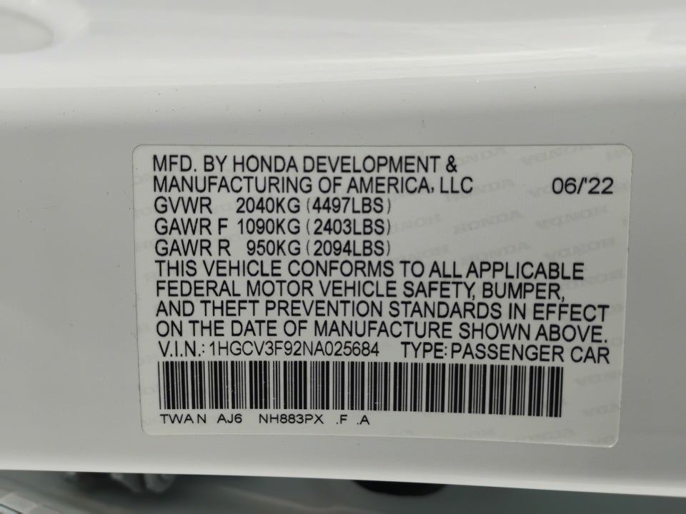 2022 Honda Accord Hybrid Touring