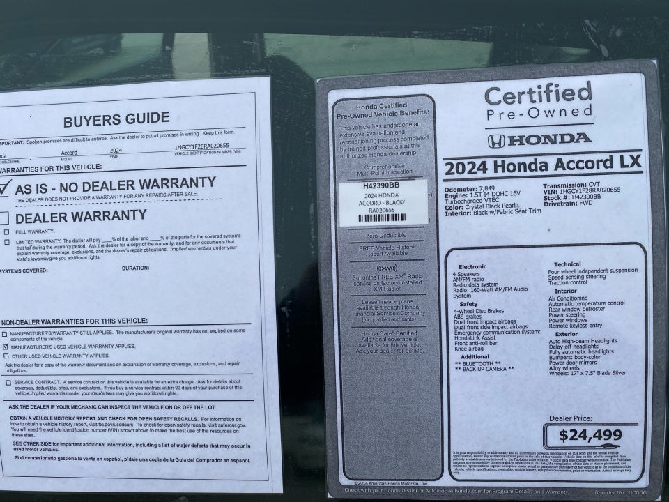 2024 Honda Accord Sedan LX