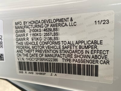 2024 Honda Accord Hybrid Sport