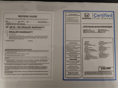 2025 Honda Accord Hybrid Sport