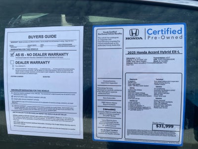 2025 Honda Accord Hybrid EX-L