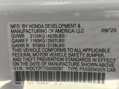 2025 Honda Accord Hybrid Sport-L