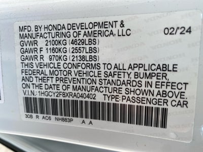 2024 Honda Accord Hybrid Touring