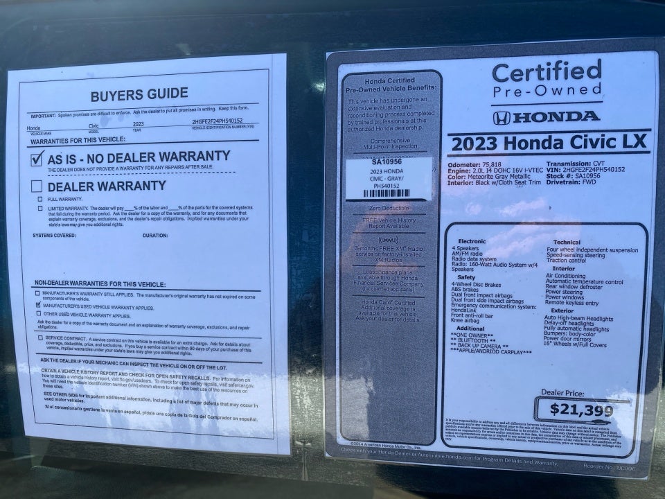 2023 Honda Civic Sedan LX
