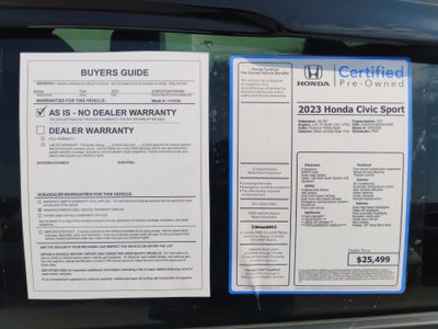 2023 Honda Civic Sedan Sport