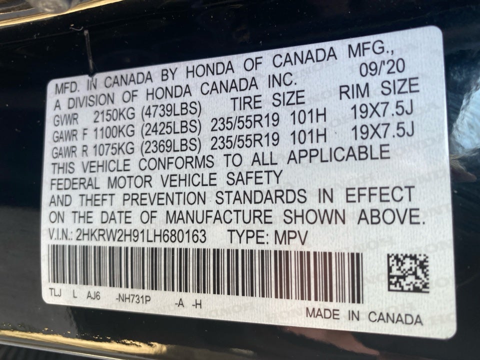 2020 Honda CR-V AWD Touring
