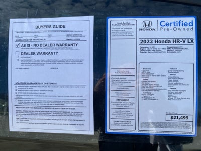 2022 Honda HR-V AWD LX