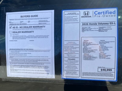 2026 Honda Odyssey EX-L