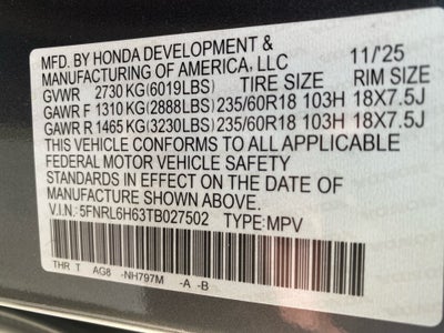 2026 Honda Odyssey EX-L