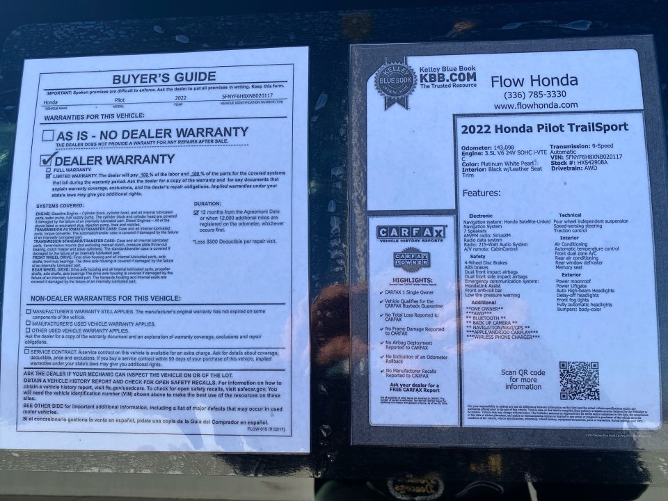 2022 Honda Pilot AWD TrailSport