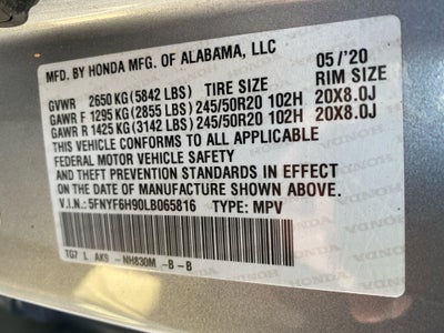 2020 Honda Pilot AWD Touring 8 Passenger