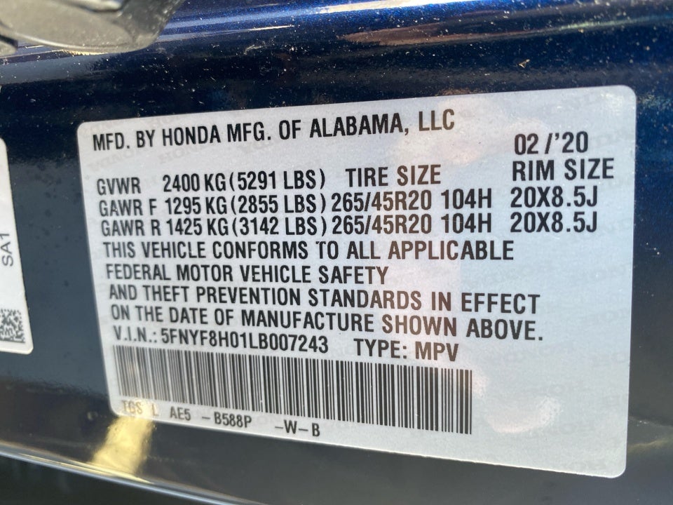 2020 Honda Passport AWD Elite