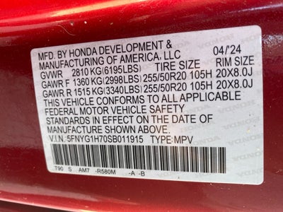 2025 Honda Pilot Touring