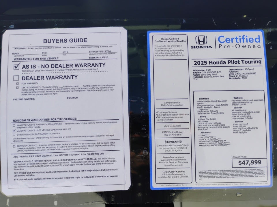 2025 Honda Pilot Touring