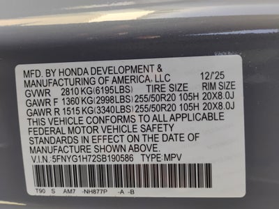 2025 Honda Pilot Touring