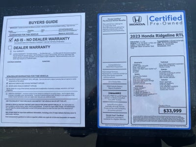 2023 Honda Ridgeline RTL