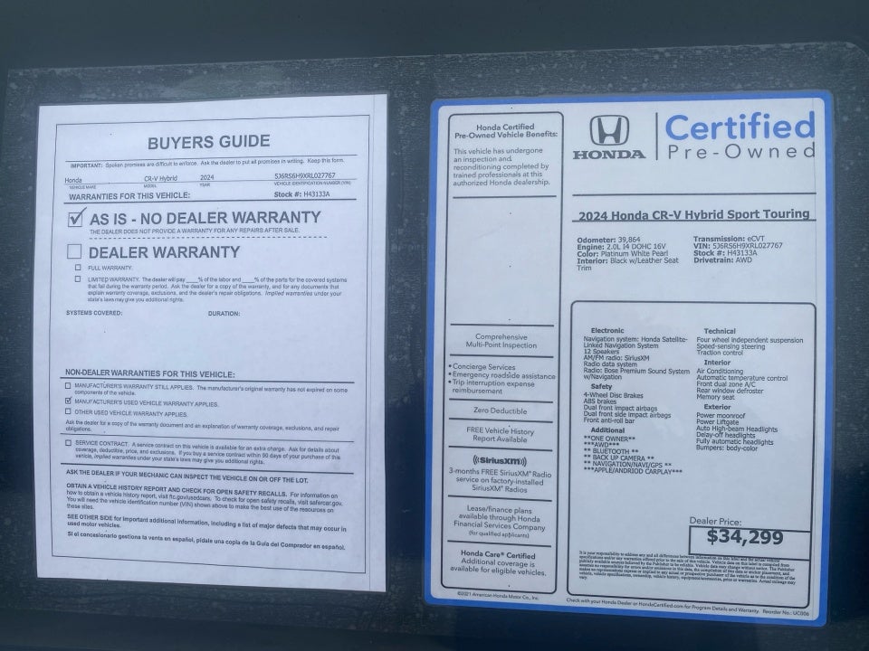 2024 Honda CR-V Hybrid Sport Touring