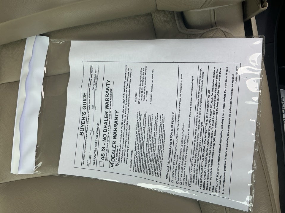 2016 Acura MDX Technology Package